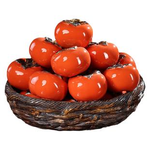 石湾公仔陶瓷柿子柿柿如意摆件工艺品客厅玄关装饰品乔迁新居礼品