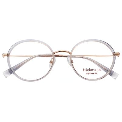 Hickmann高级感时尚浅色圆框眼镜