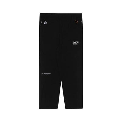 Aape猿人徽章字母印花直筒裤