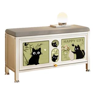 中古风换鞋凳家用门口2026新款轻奢高级鞋柜穿鞋凳一体收纳凳矮凳