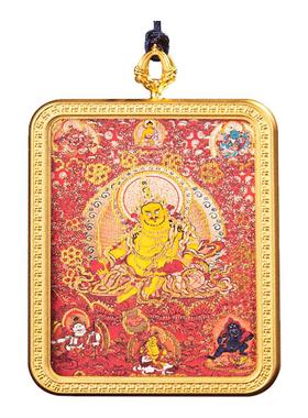 五台山半手绘黄财神唐卡男女同款