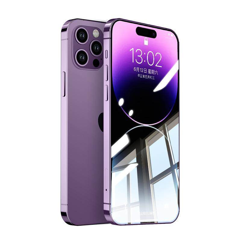 适用苹果14ProMax钢化膜iPhone16Pro新款15Plus手机膜14高清13全屏12全包11贴膜X保护XR平果