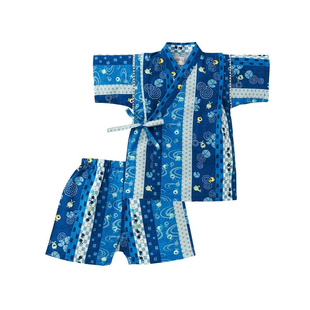 日系男儿童甚平和服浴衣睡衣夏季薄款家居服套装日式汗蒸纯棉和风