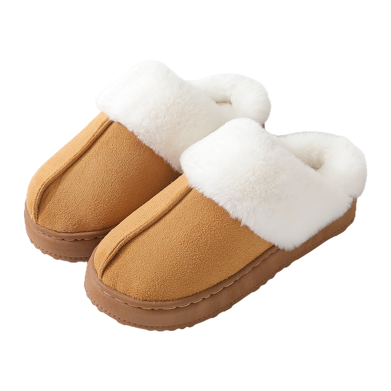 2025冬季新款厚底棉拖鞋女情侣款室内居家保暖舒适棉鞋外穿毛拖鞋