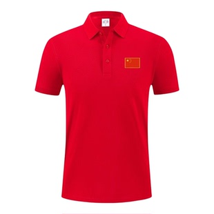 中国国家队短袖T恤男POLO衫印LOGO游泳健身教练服工作服定制团购