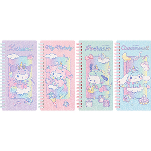 广博三丽鸥weekly手账本笔记本本子记事本线圈小本子便携随身高颜值小学生好词好句摘抄本方格本女孩学习用品