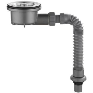 厨房下水管配件65mm下水器高度陶瓷洗衣盆岩板盆高位侧排节省空间