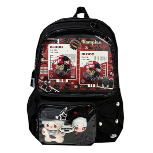 初中高中学生百搭大容量15cm娃包简约双肩书包透明谷子痛包高颜值