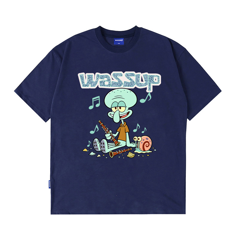 WASSUP潮牌海绵宝宝联名短袖T恤