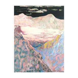 《内华达的呼唤》现代法式中古奶油风客餐厅玄关高级感大幅挂画