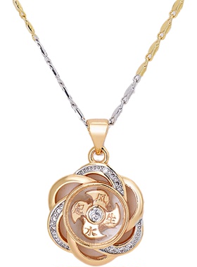 香港热销镀黄金镶钻气质款吊坠