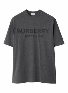 自营Burberry博柏利经典Logo字母印花圆领时尚短袖T恤春季新款