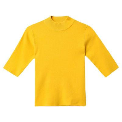 短款针织衫薄款修身打底衫女上衣