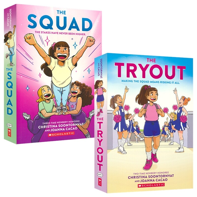 Christina Soontornvat The Tryout The Squad 试训 啦啦队 全彩漫画小说 女孩校园成长故事 英语课外读物 英文原版进口儿童图书