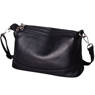 包包女2024新款潮多拉链多层真皮女包单肩斜挎包软头层牛皮手提包