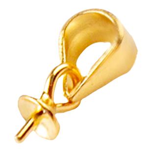 S925纯银珍珠吊坠空托瓜子扣项链吊盘银项坠玉石小吊头托diy配件