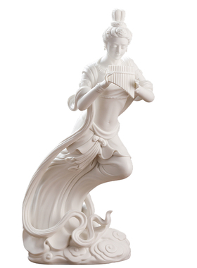 戴玉堂陶瓷摆件《盛世笙歌》德化白瓷飞天客厅玄关工艺品家居饰品