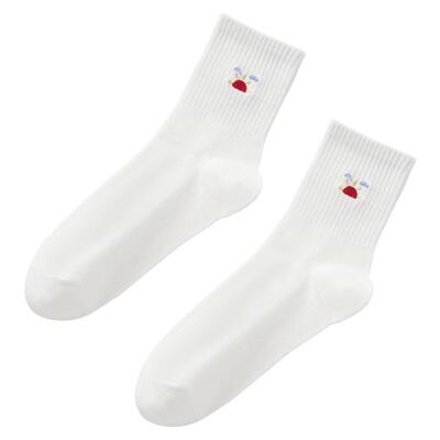 恒源祥白色袜子女纯棉抗菌防臭