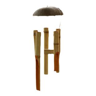 竹管风铃竹子筒装饰diy竹制挂件圆筒十二根管碳化原竹中小号复古