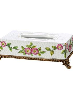 美式风陶瓷复古家居客厅纸巾盒