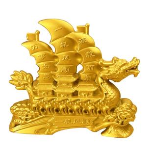 创意纯黄铜一帆风顺帆船摆件酒柜装饰品工艺品办公室客厅桌面家居