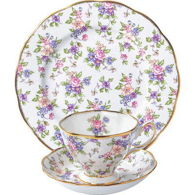 Royal Albert皇家阿尔伯特 百年系列骨瓷咖啡杯碟三件套英式茶具