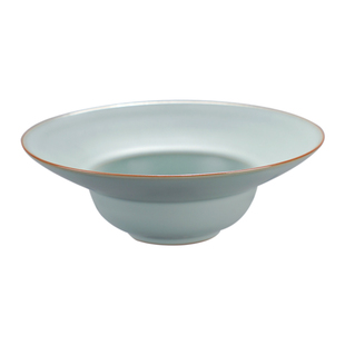 汝窑花器摆件仿古陶瓷茶点盘餐具简约家用景德镇瓷器天青色葫芦盘