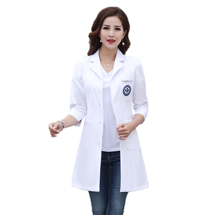 高端白大褂长袖医生服男女短袖医美整形师美容医院牙科口腔工作服