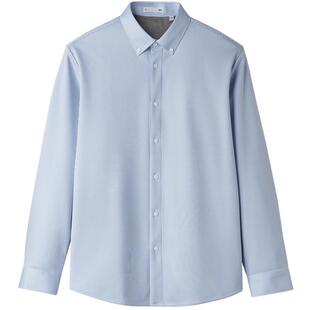 HLA/海澜之家轻商务长袖条纹保暖衬衫25秋冬新加绒加厚休闲上衣男