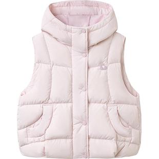 【商场同款】巴拉巴拉儿童羽绒马甲女童上衣新款童装2025秋冬保暖