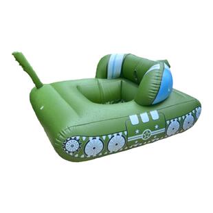 水上坦克喷水游泳船充气船儿童游戏打水战泳池小船浮排玩具游泳圈