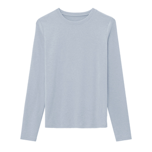 SEAWHEN海维恩羊毛圆领长袖T恤女抗起球加厚秋冬打底衫内搭上衣女