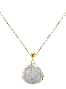 唯美烟花水晶球锁骨链