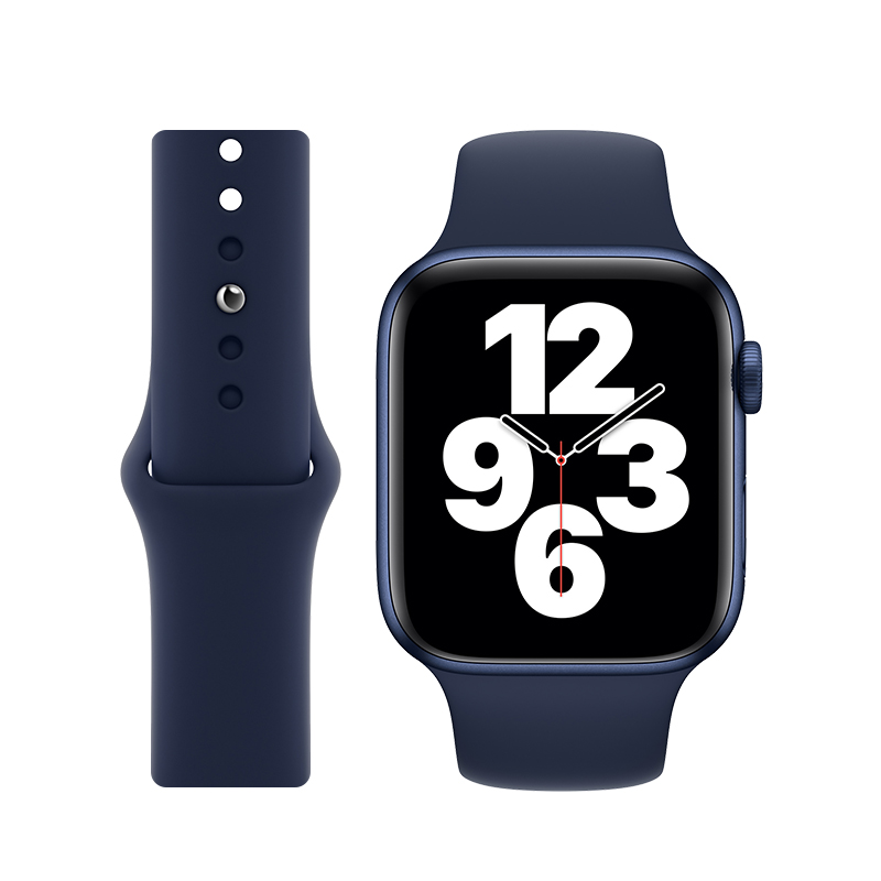 适用于iWatch8表带苹果手表applewatch8/6/5/4/s7/s6代se液态硅胶