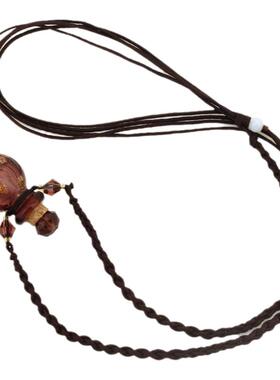 小空心散香装朱砂香水精油瓶项链