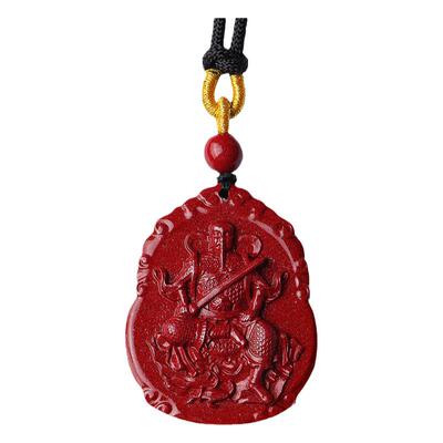 原矿朱砂真武大帝吊坠紫金