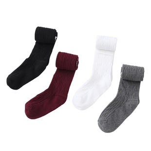 浪莎儿童中筒袜男女童纯棉过膝长筒袜中小学生学院风足球袜子宝宝