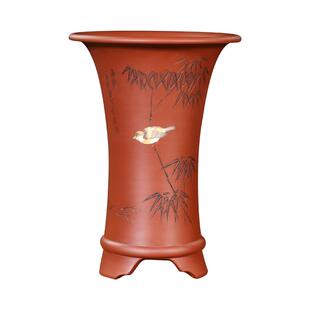 精品紫砂花盆陶瓷宜兴透气大红袍兰花盆春吊兰兰草盆栽花专用盆