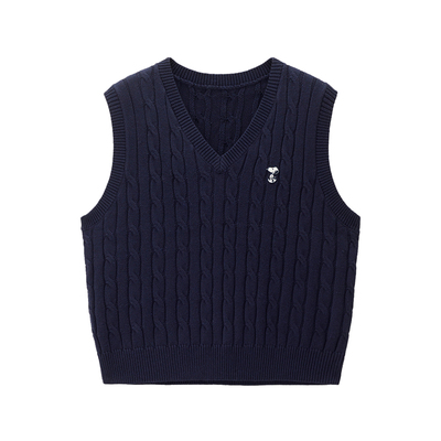 史努比联名刺绣针织衫背心