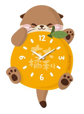 可爱创意动物摇摆钟卧室客厅钟表