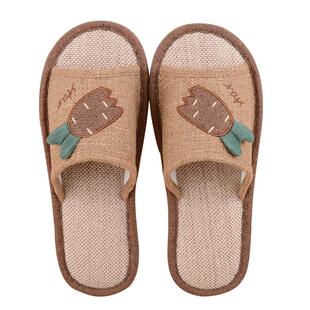 四季棉麻亚麻拖鞋男特大码室内防滑情侣布艺家居家用地板拖女静音