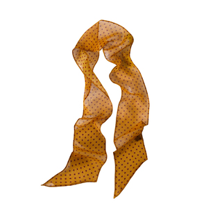 波点丝巾女2025新款秋季薄款小长条细窄飘带真丝围巾发带纱巾高级