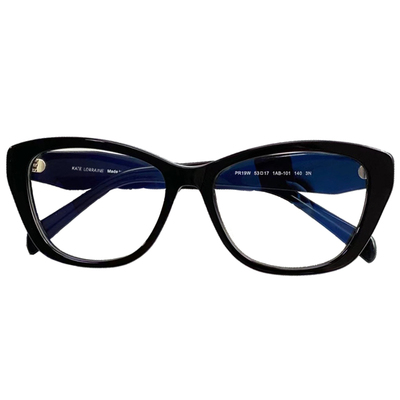 小饿鱼红书同款P家眼镜框架黑色多边形板材素颜蓝光平光镜女Pr19w