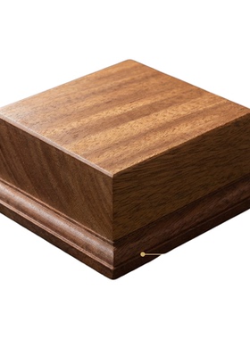 战锤底座加厚实木原木实心展示台