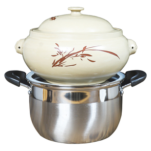 【滇匠旗舰店】云南建水紫陶汽锅家用一体多层气锅鸡家用蒸盘煲汤