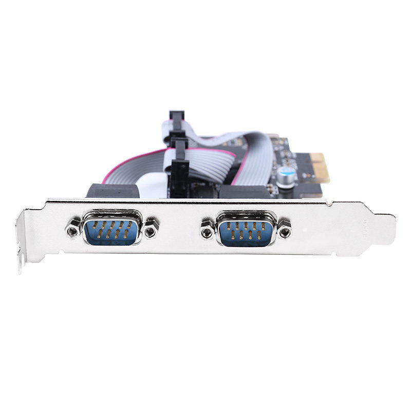 帝特 PCI-E转串口卡 PCIE转串口扩展卡 2口 RS232 DB9针 COM口