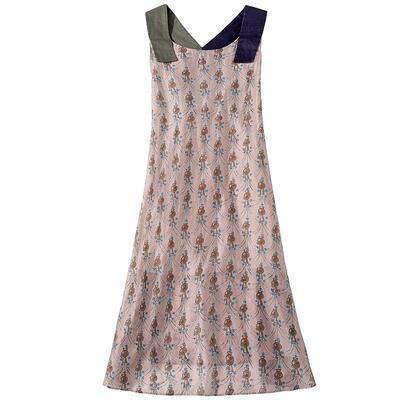 谜底连衣裙无袖女2025夏季新品玫瑰可露丽印花A型长裙子252ML0511