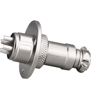 航空插头GX12/16/20-3 4 5 6芯母头法兰公座对接接头连接器接插件