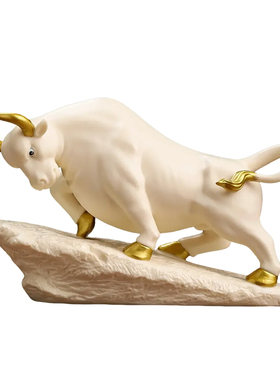 东方泥土《运势如虹》生肖牛摆件