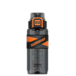 富全夏季男士运动水杯子学生上学塑料杯tritan便携吸管杯健身水壶